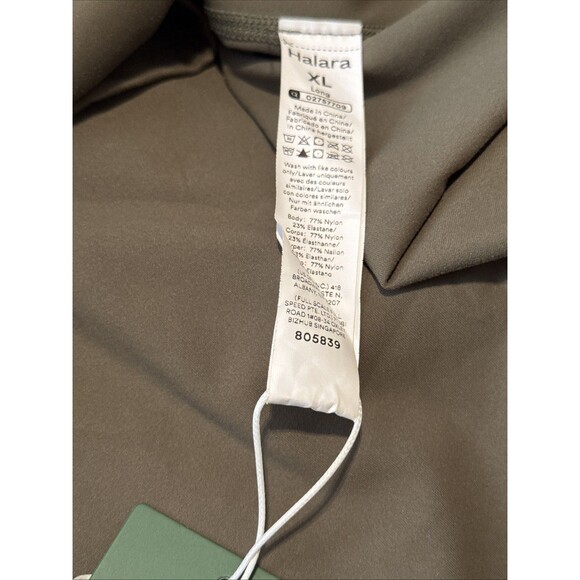 NWT HALARA Softlyzero Easy peasy Dress, Size XL Olive Green Bra Shorts - Picture 9 of 9